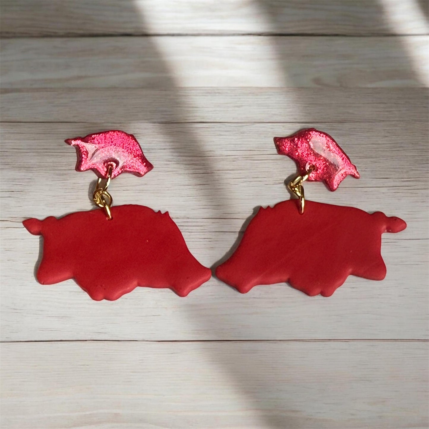 Large Razorback Dangle Stud