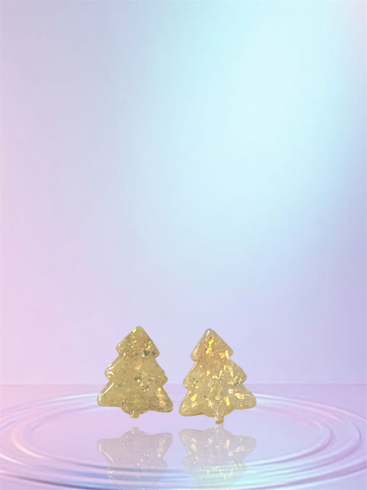 Off White Opal Sparkle Trees