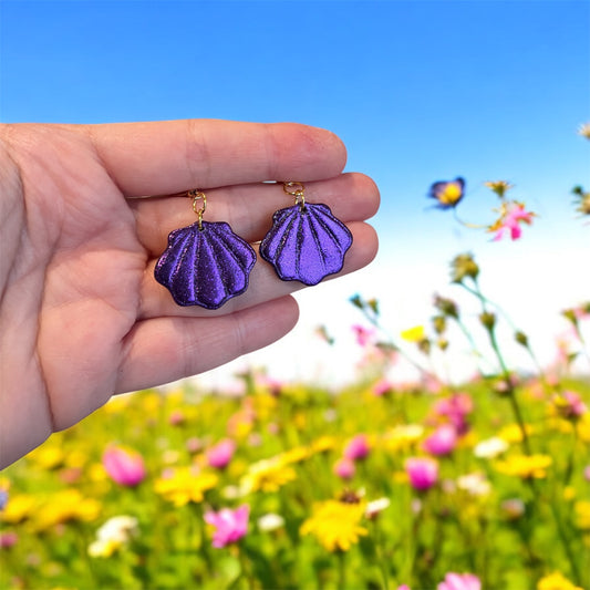 Purple Sparkly Mermaid Bra Dangles