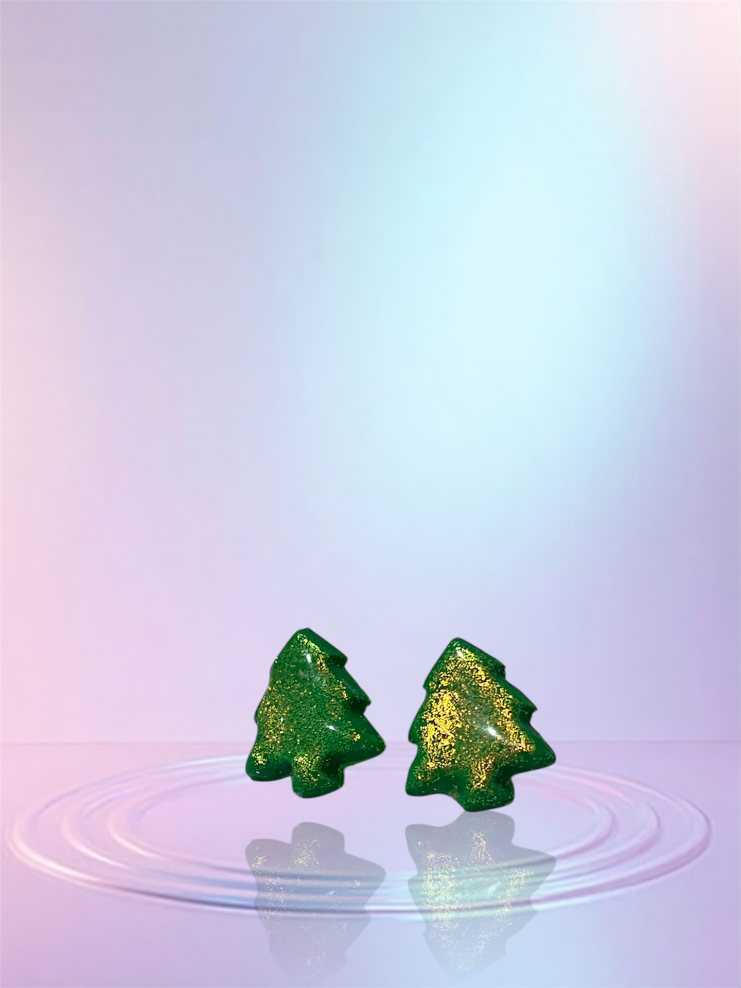 Small Christmas Tree Studs