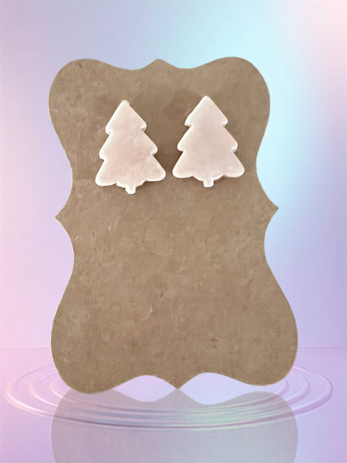 Cashmere Christmas Tree Studs
