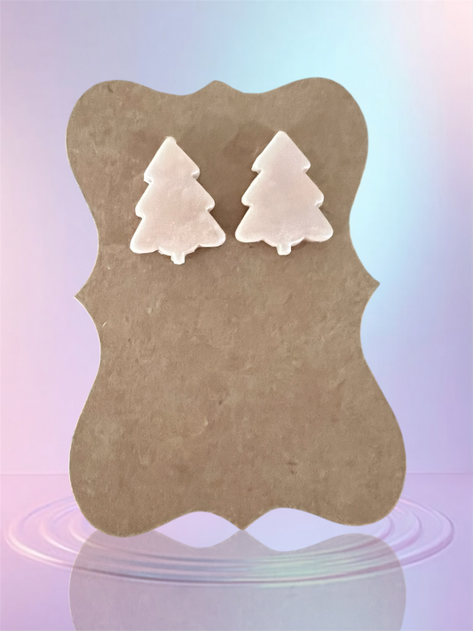Cashmere Christmas Tree Studs