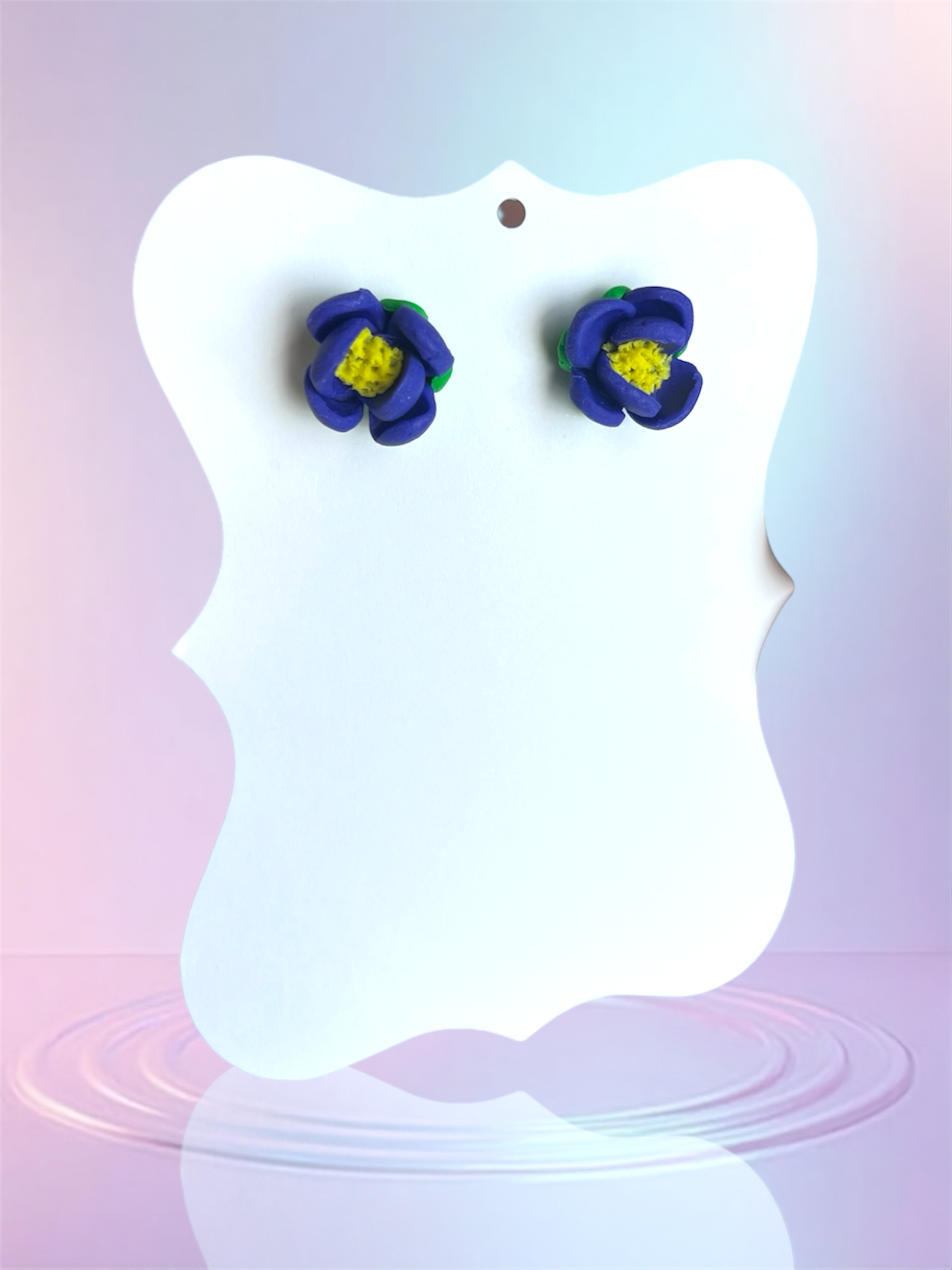Blue Iris Studs