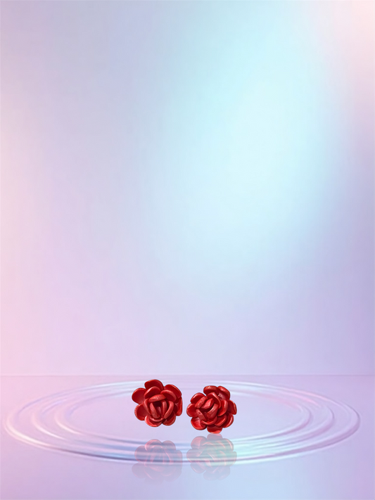 Coral Flower Studs