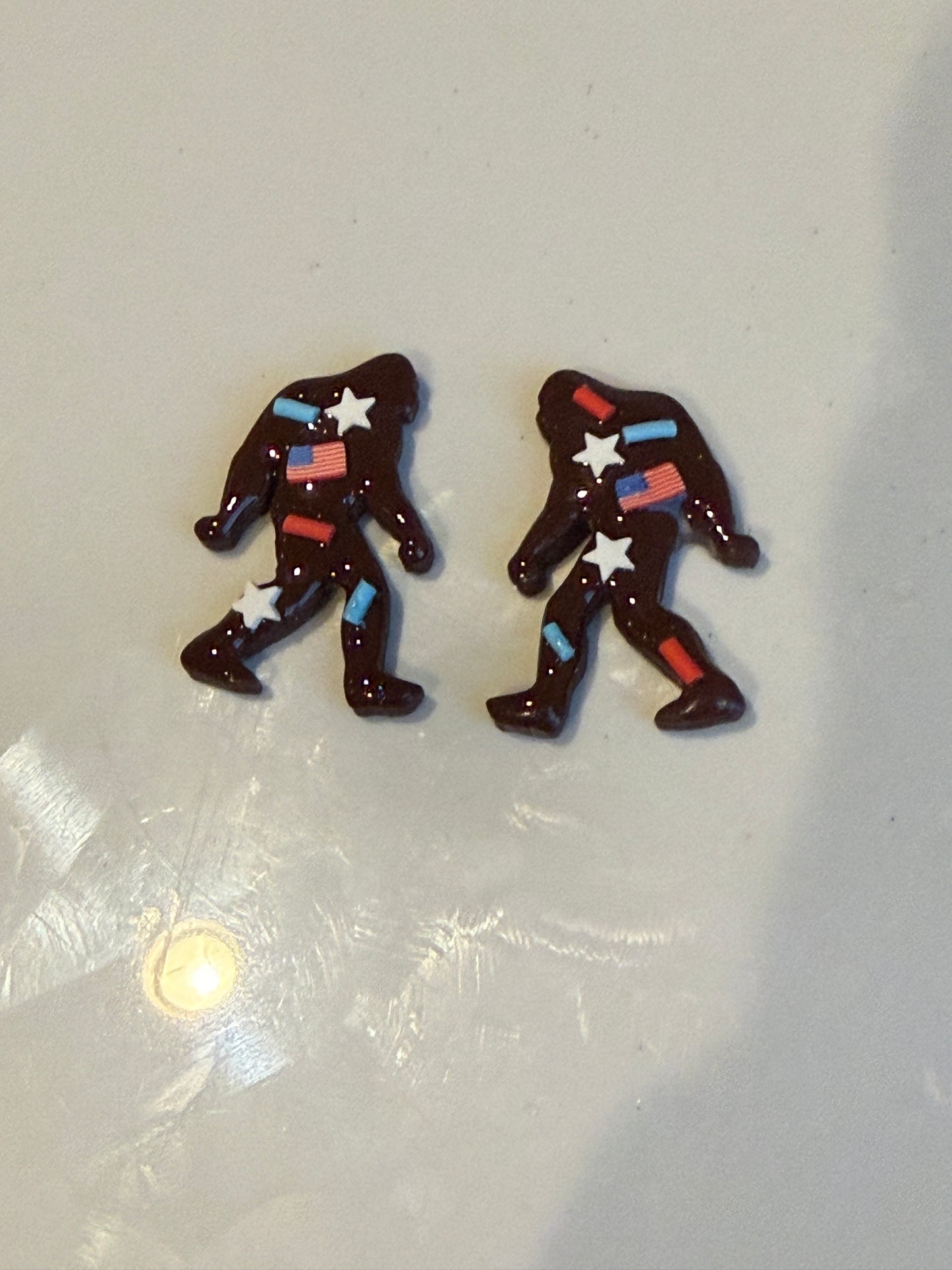 Patriotic Sassquatch Studs