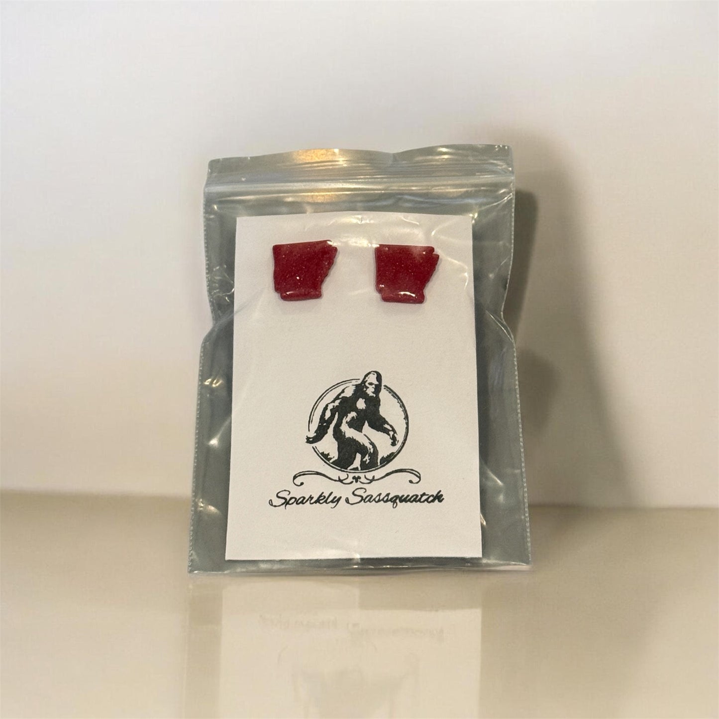 Dark Red Slight Sparkle Arkansas Stud