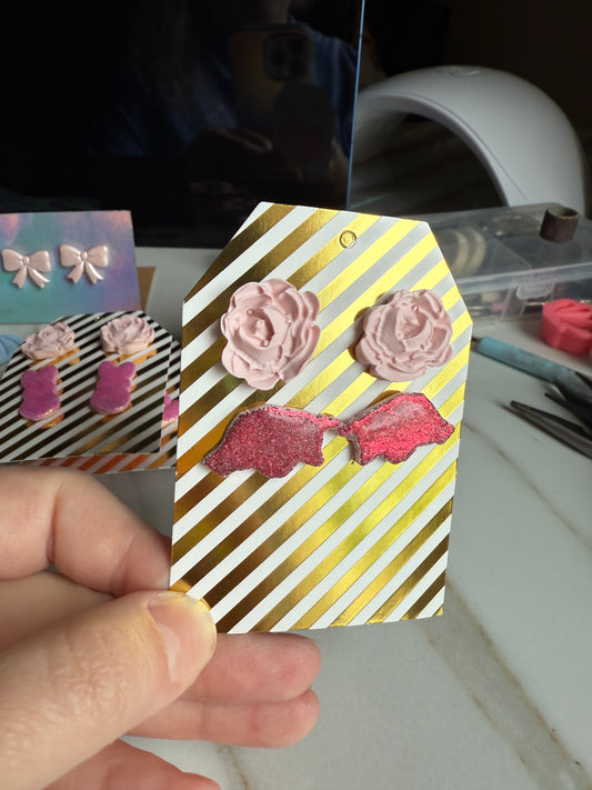 Rose and Razorback Studs