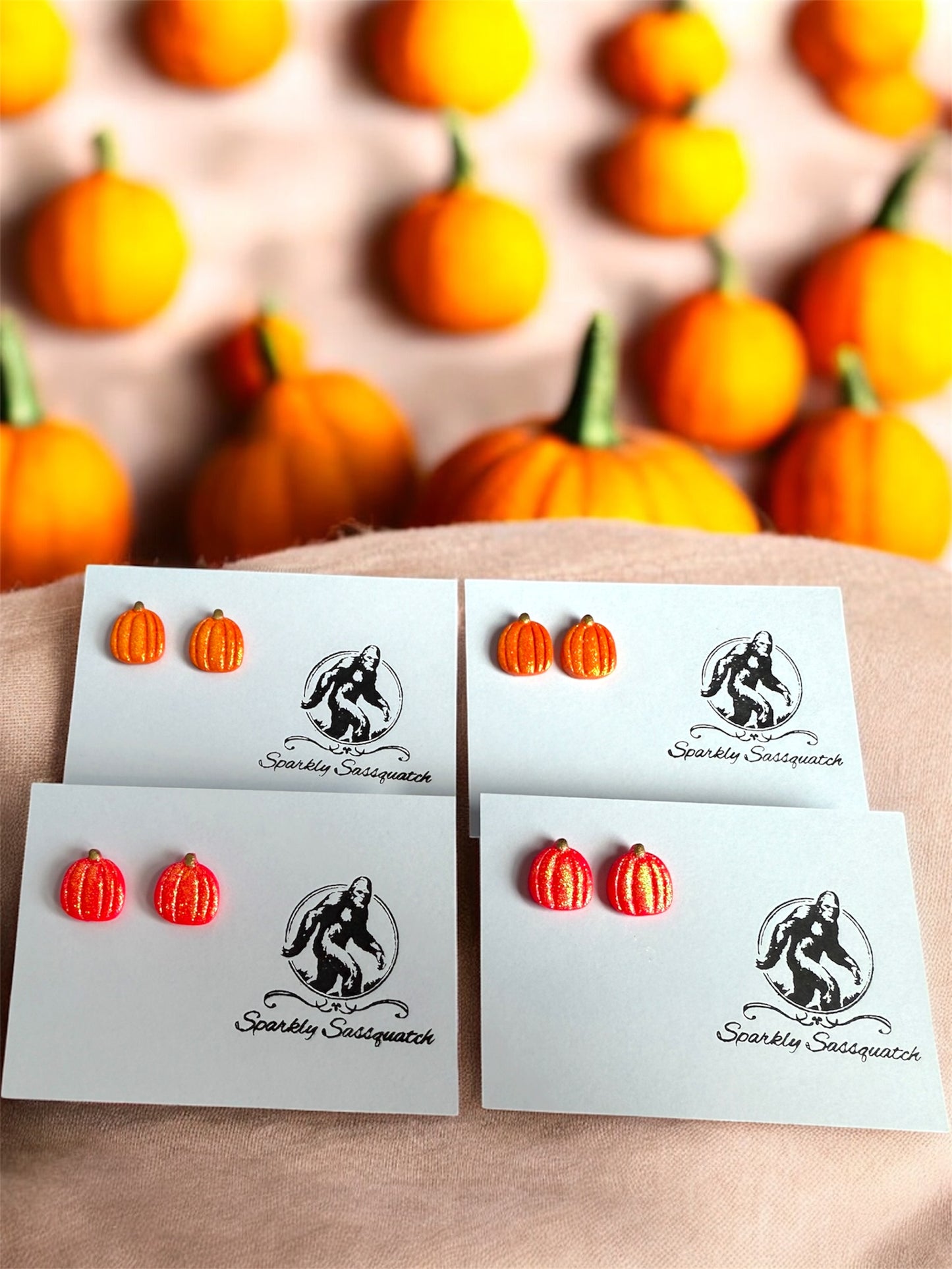 Pretty Pumpkin Studs