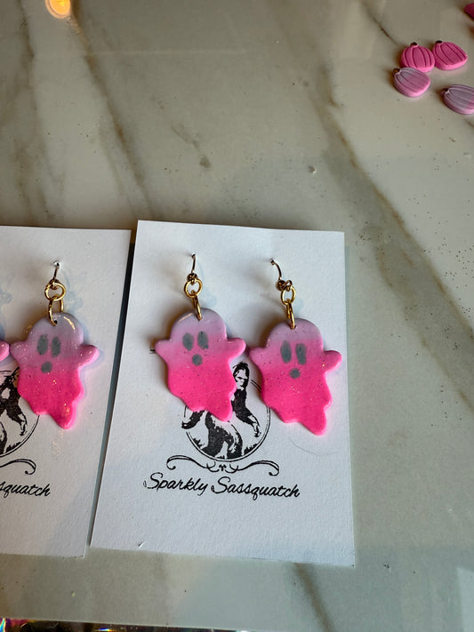 Purple to Pink Ghosty Dangle