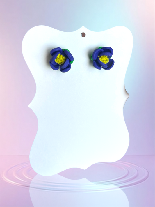 Blue Iris Studs