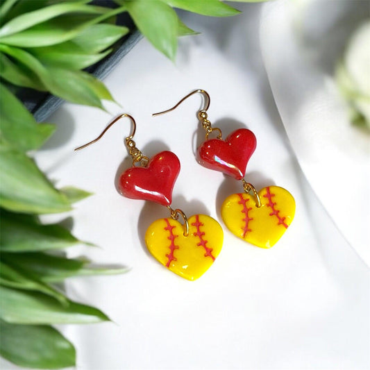 Softball Dangle Earrings
