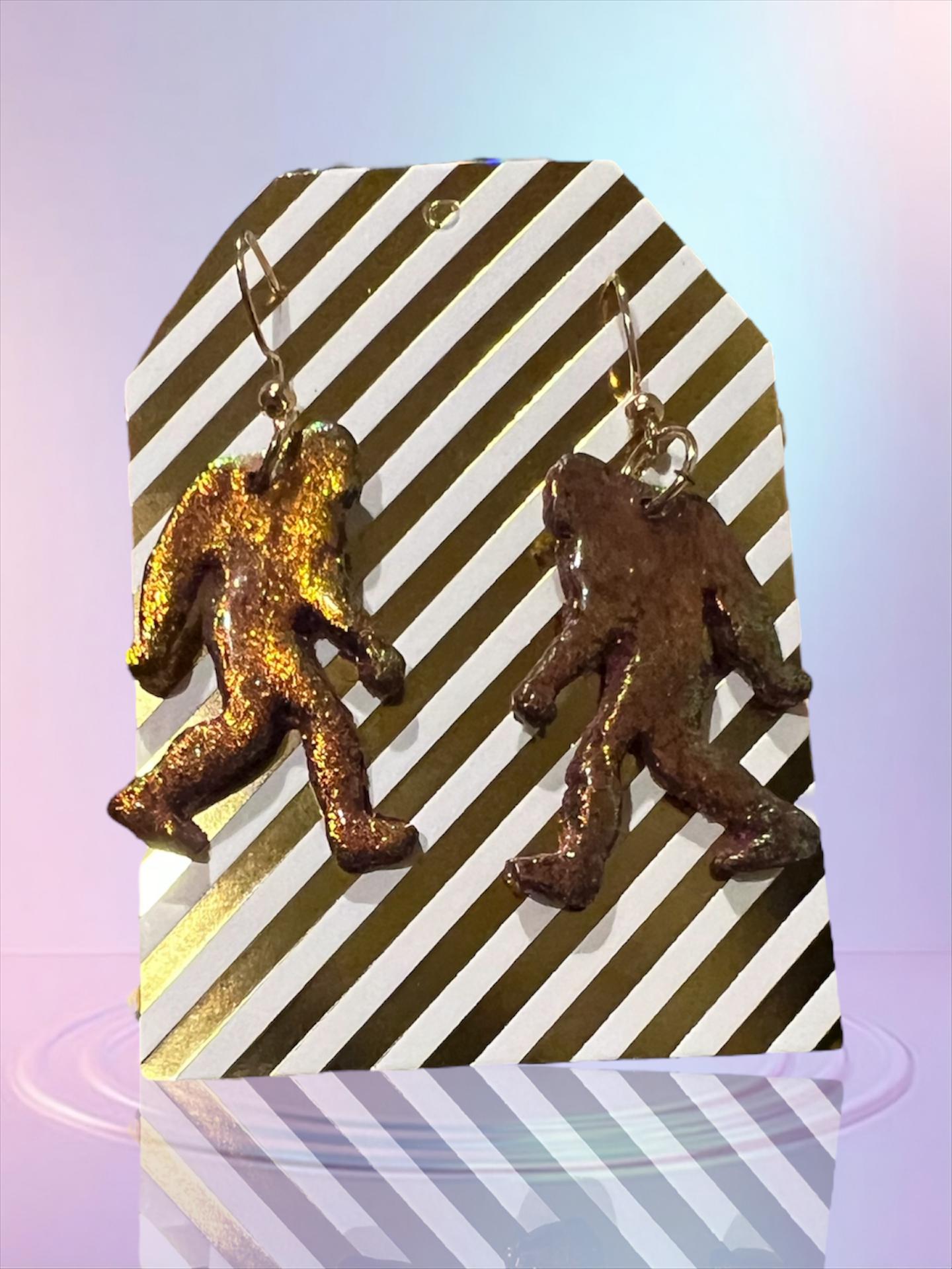 Sparkly Sassquatch Dangle Earrings